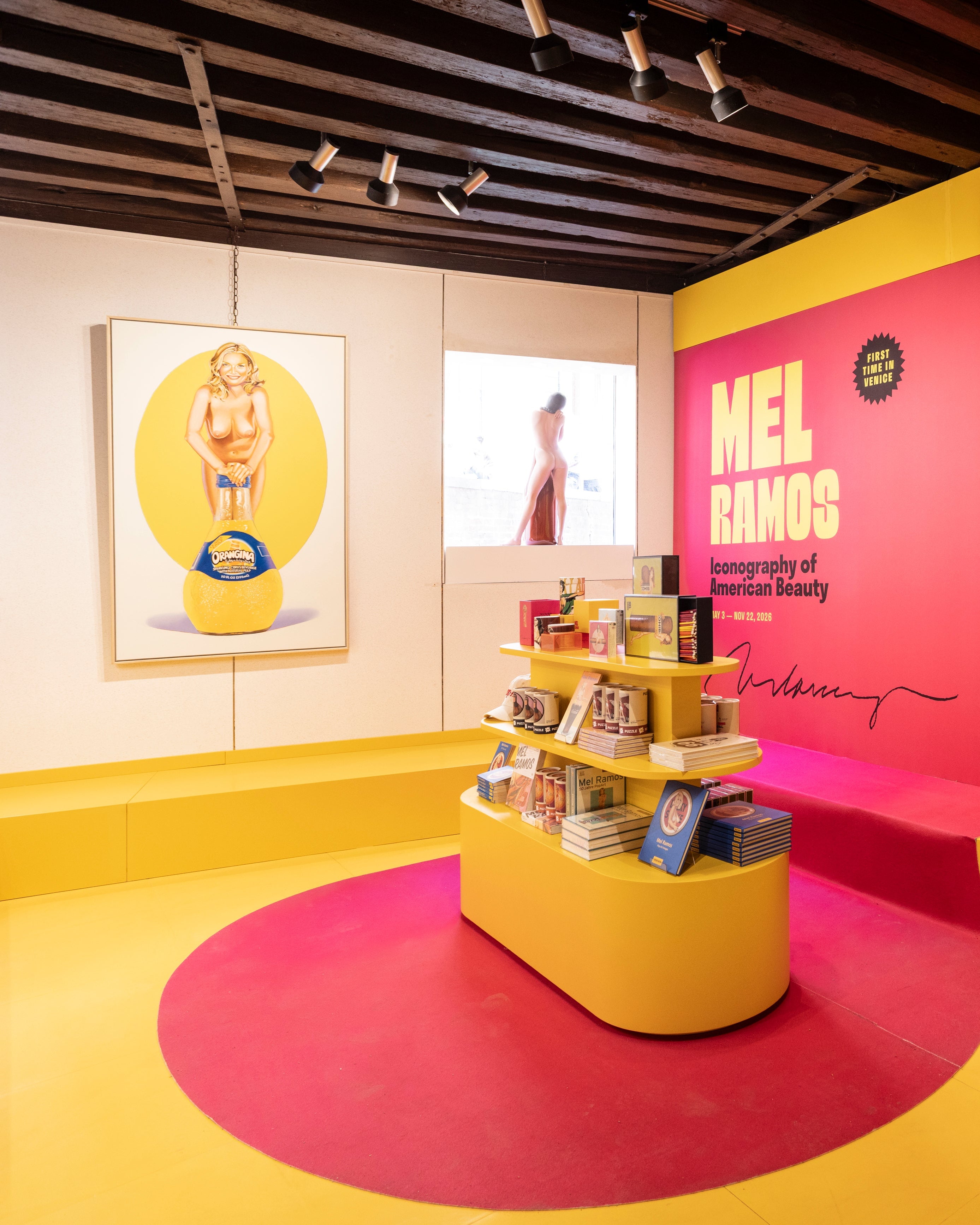 mel ramos merch display