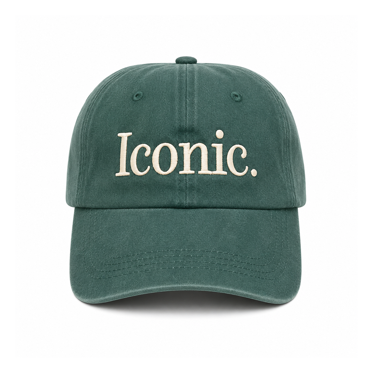 Embroidered Cap | Iconic - Forest Green