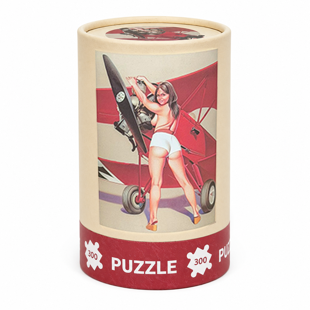 Cylinder Box Puzzles | Aviation-style Pin-up 300 pieces