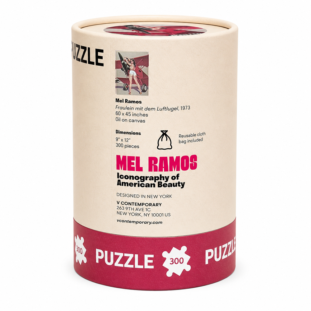 Cylinder Box Puzzles | Aviation-style Pin-up 300 pieces-thumbmail-2