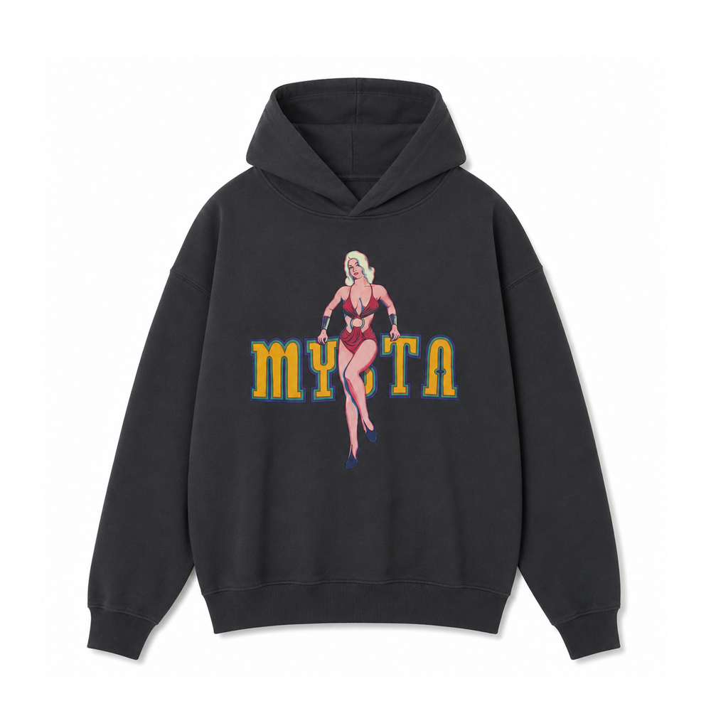 Hoodie | MYSTA - Charcoal