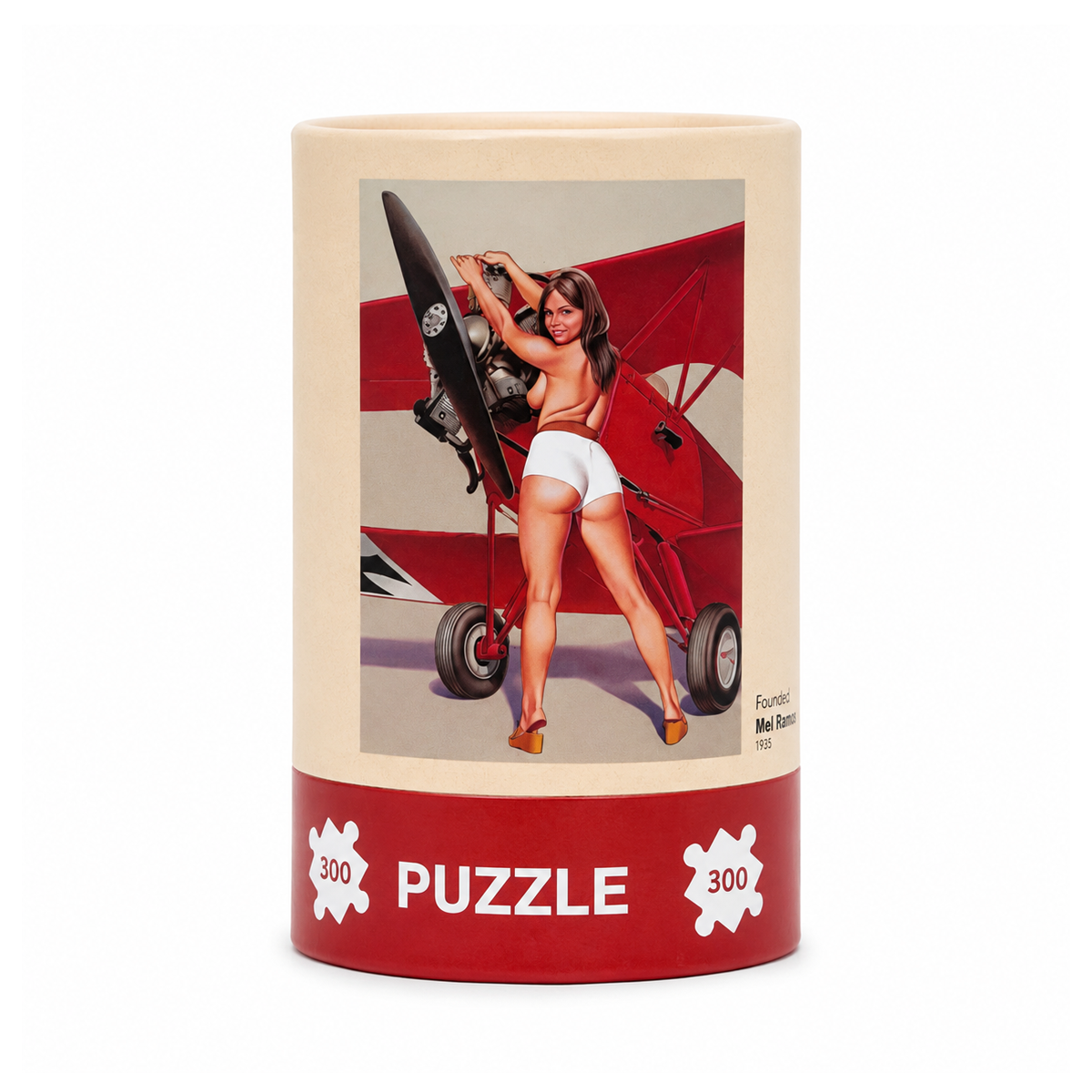 Cylinder Box Puzzles | Aviation-style Pin-up 300 pieces