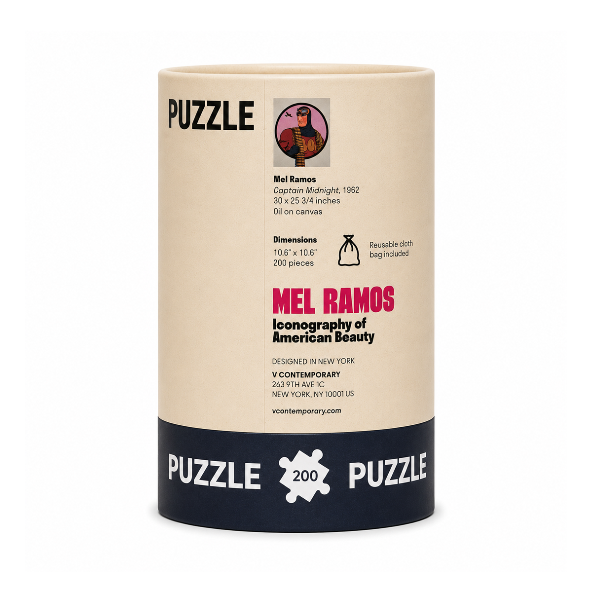 Cylinder Box Puzzles | Aviation-style Comic Hero 200 pieces-thumbmail-2