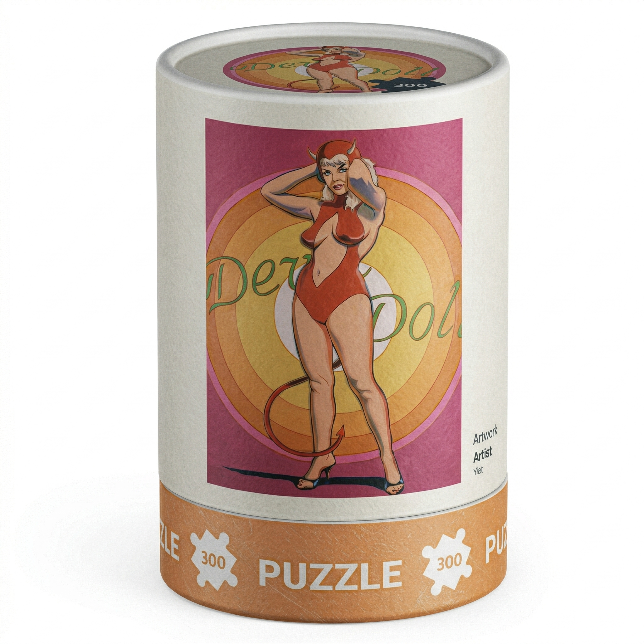 Cylinder Box Puzzles | Devil Doll 300 pieces
