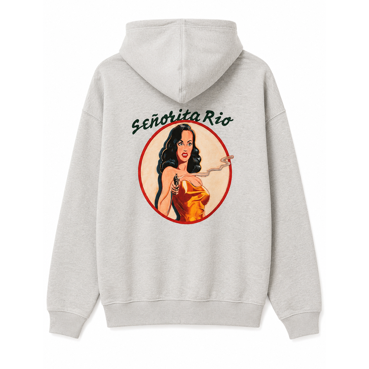 Hoodie | Señorita Rio - Heather Gray-thumbmail-2